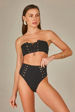 Załaduj obraz do przeglądarki galerii, Model Front: Empress Set Biquini Cristel Textura Pique Preto
