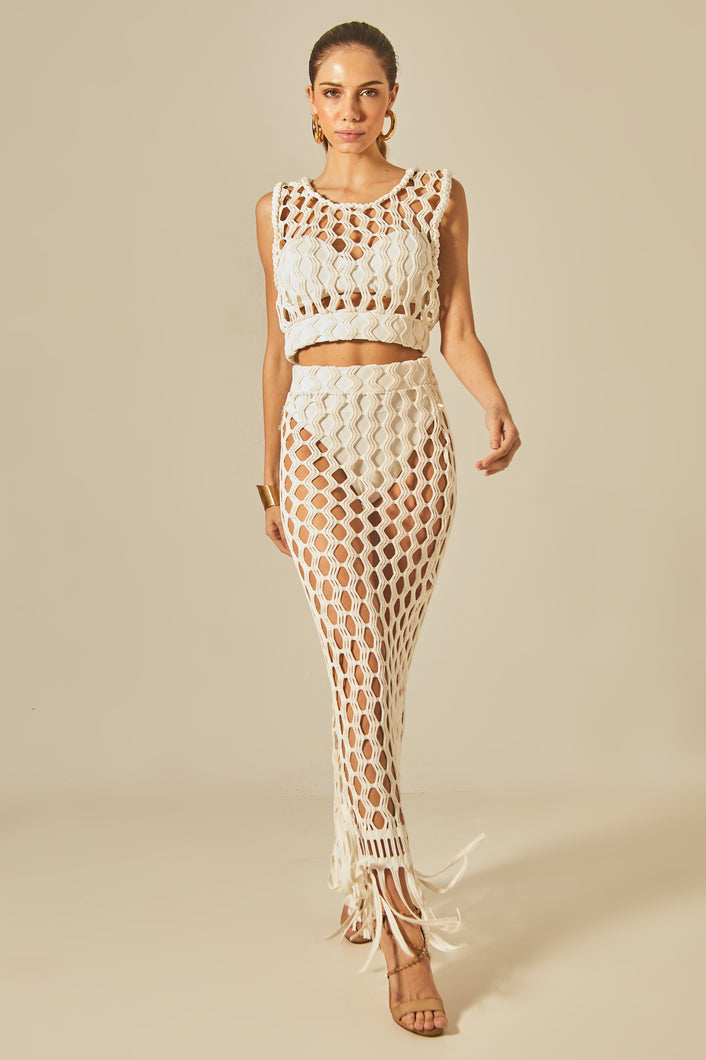 Model Front: Empress Maxi Dresses Offwhite Hammock